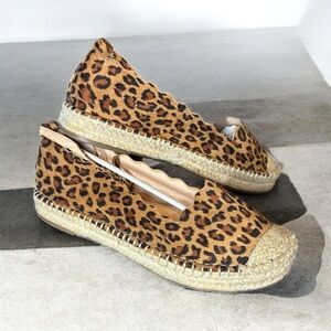 CCOCCI Leopard Espadrille Flats